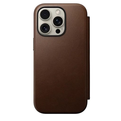 Чехол Nomad Modern Leather Case Folio Brown for iPhone 16 Pro (NM01679585)