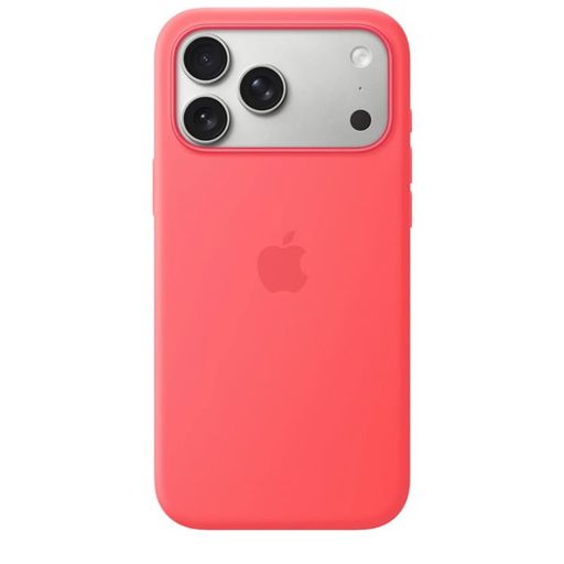 Чохол Silicone Case with MagSafe + Button iPhone 17 Pro Bright Guava