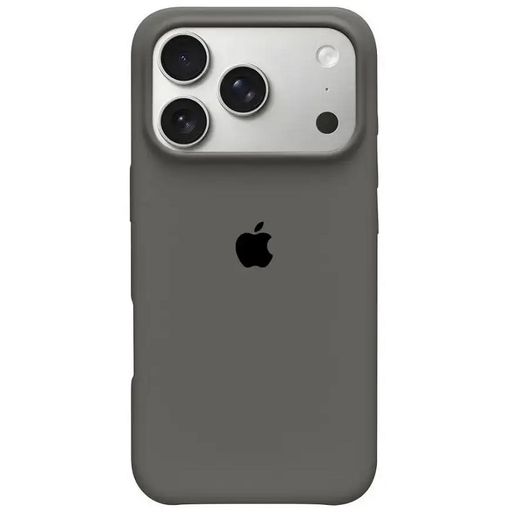 Чохол Silicone Case with MagSafe + Button iPhone 17 Pro Max Stone Grey