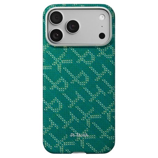 Чохол Pitaka Ultra-Slim Case Monogram Green/Gold for iPhone 17 Pro Max (KI1701PTKP)