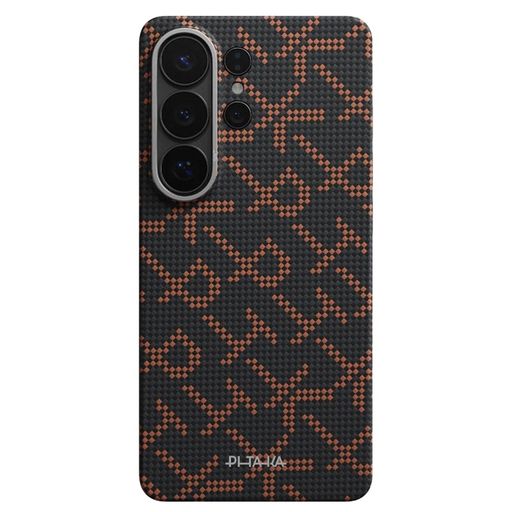 Чохол Pitaka Edge Ultra-Slim Case Monogram Black/Orange for Samsung Galaxy S26 Ultra (KS2602UPTK)
