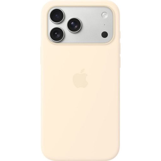 Чохол Silicone Case with MagSafe + Button iPhone 18 Pro Max Vanilla