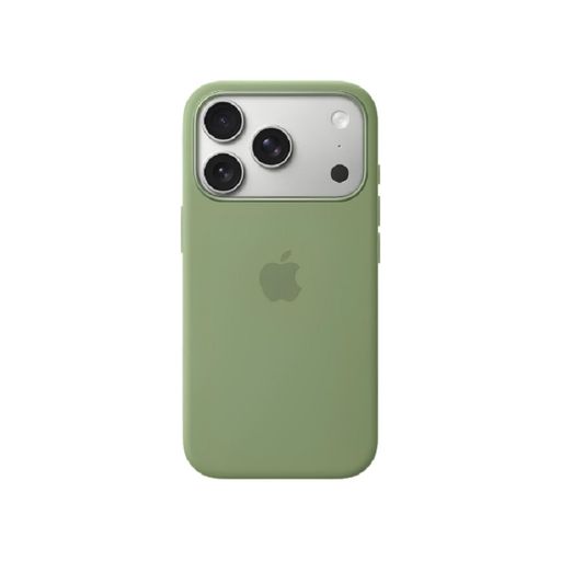 Чохол Silicone Case with MagSafe + Button iPhone 17 Pro Max Light Moss