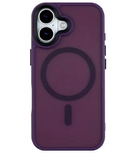 Чохол TPU+PC Metal Buttons with MagSafe iPhone 17 (6.3") (Темно-фіолетовий / Dark Purple)