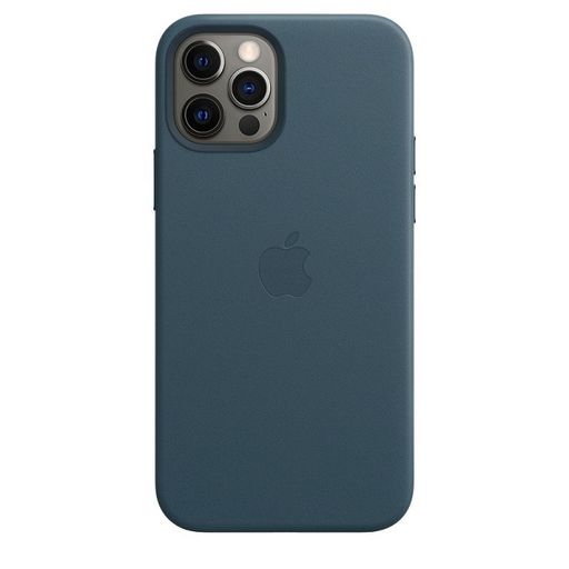 Чохол iPhone Leather Case with MagSafe 12 /12 Pro ( 6.1) Baltic Blue