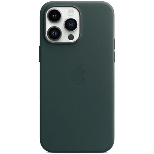Чехол iPhone Leather Case with MagSafe 14 pro Max Forest green copi