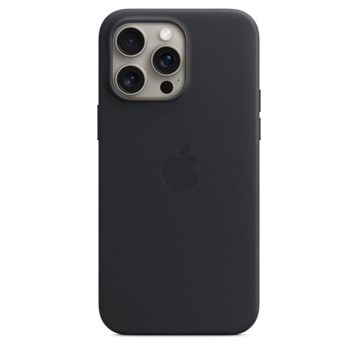 Чехол Leather Case with MagSafe iPhone 15 Pro Black