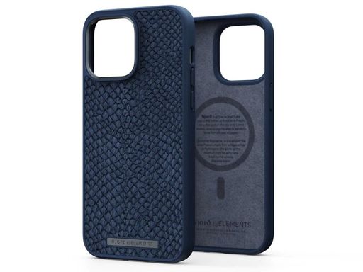 Чехол Njord Salmon Leather MagSafe Case Blue for iPhone 14 Pro Max (NA44SL01)
