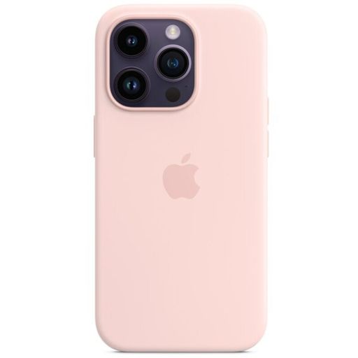Чохол silicone Case with magsafe iphone 14 Chalk pink