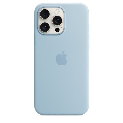 Чехол Silicone Case with MagSafe iPhone 15 Pro Max Light Blue