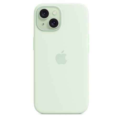 Чехол Silicone Case with MagSafe iPhone 15 Soft Mint