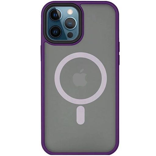 Чохол TPU+PC Metal Buttons with MagSafe 14 Pro (6.1") - purple