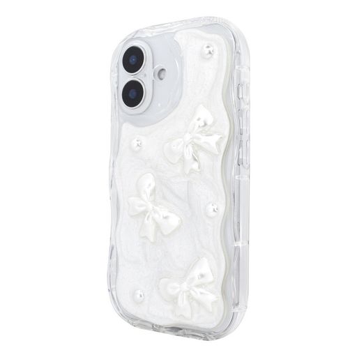 Чохол для iPhone 16 – Soft Waves (Bows & Pearls)