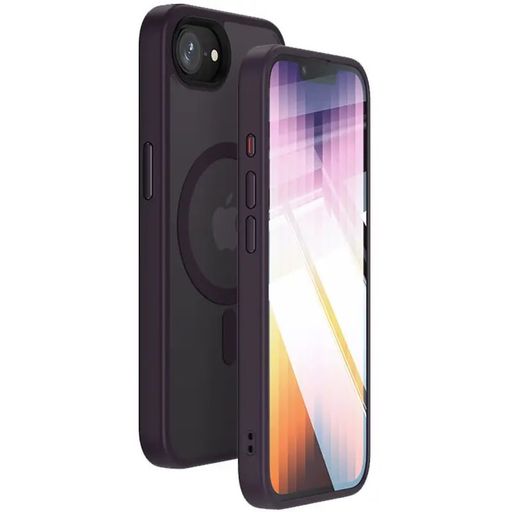 Чохол TPU+PC Metal Buttons with MagSafe Colorful для Apple iPhone 16e (6.1") (Темно-фіолетовий / Dark Purple)