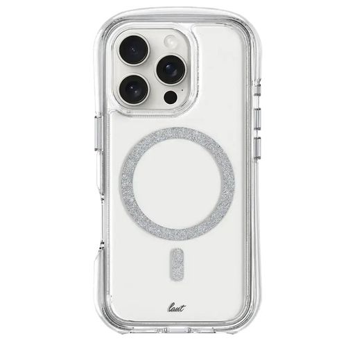Чохол LAUT AERO SPARKLE case with MagSafe for iPhone 16 Pro Max - Crystal-silver (L_IP24D_AS_SL)