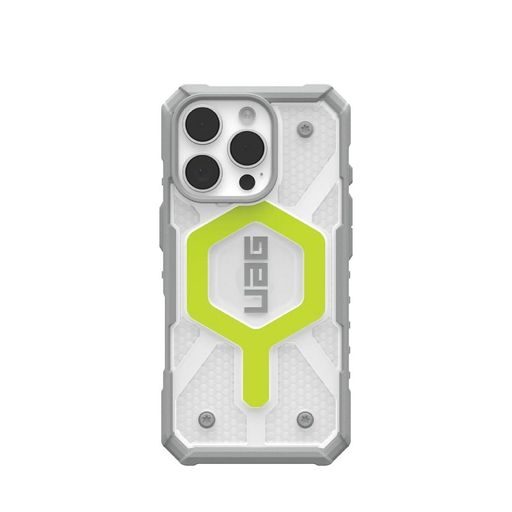 Чехол UAG для iPhone 16 Pro, Pathfinder Clear Magsafe, Active Neon