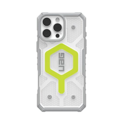 Чохол UAG для iPhone 16 Pro Max, Pathfinder Clear Magsafe, Active Neon (114465118181)