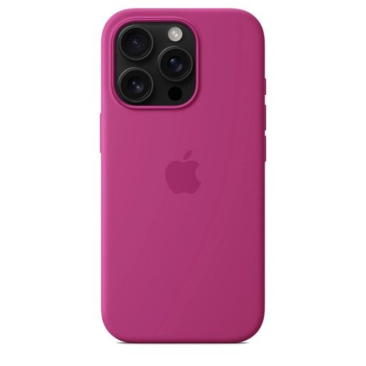 Чохол Silicone Case with MagSafe + Button iPhone 16 Pro Max Fuchsia copi