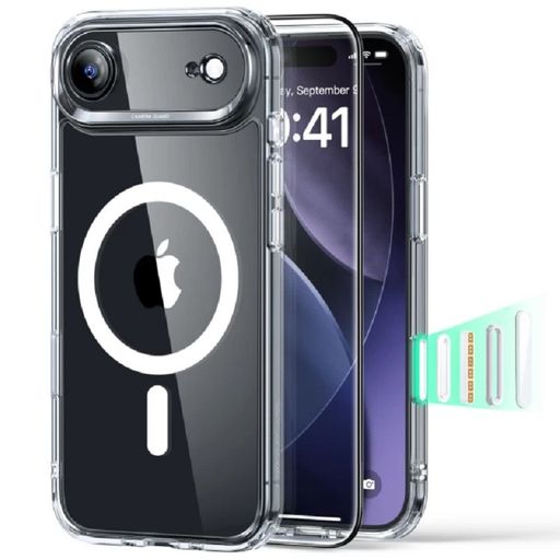 Чохол + скло ESR для iPhone 17 Air - Classic Hybrid MagSafe + Glass, Clear (288542)