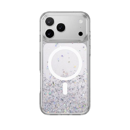 Чохол SwitchEasy Starfield M 3D Glitter Case with MagSafe for iPhone 17 Pro Max/ 18 Pro Max, Transparent/White Ring