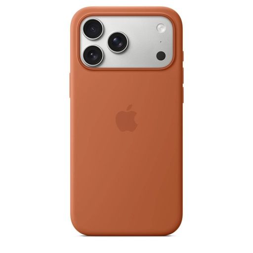 Чохол Silicone Case with MagSafe + Button iPhone 17 Pro Terra Cotta