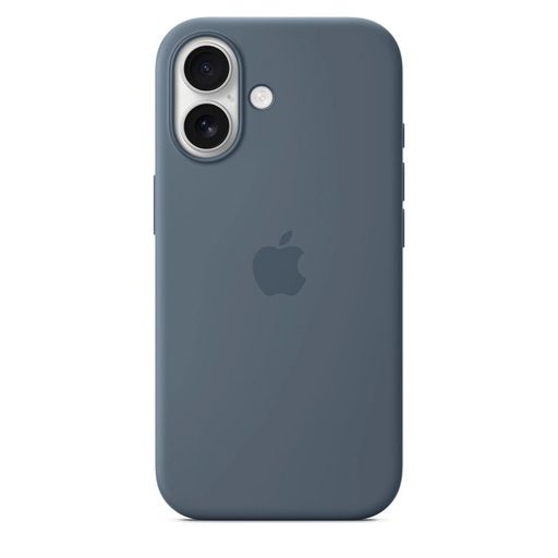 Чохол Silicone Case with MagSafe + Button iPhone 17 Anchor blue