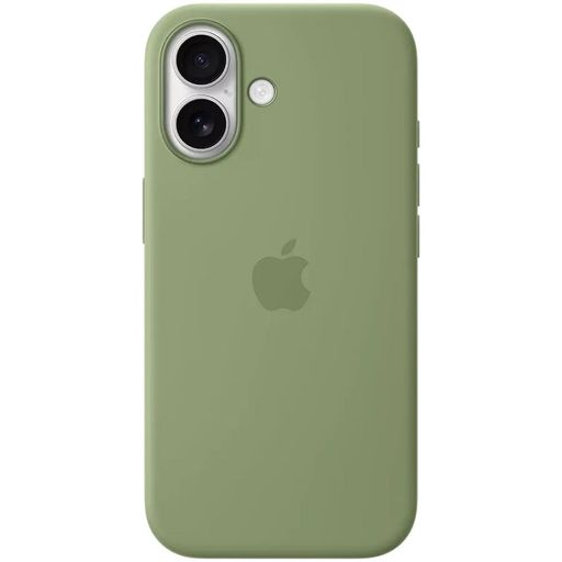 Чохол Silicone Case with MagSafe + Button iPhone 17 Light Moss