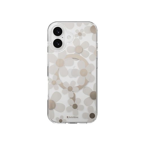 Чохол SwitchEasy Fleur M 3D Pattern Case with MagSafe for iPhone 17, Golden Grey