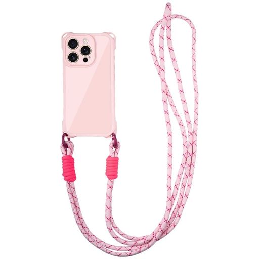Чохол TPU CrossBody with straps для Apple iPhone 16 Pro (6.3") (Pink)