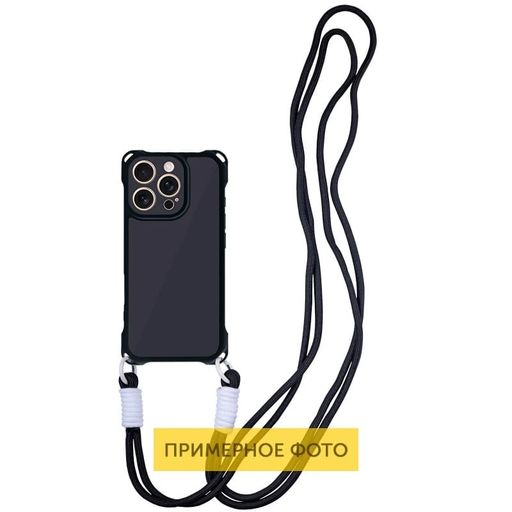 Чехол TPU CrossBody with straps для Apple iPhone 16e (6.1") (Black)