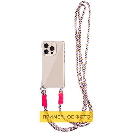Чохол TPU CrossBody with straps для Apple iPhone 16e (6.1") (Antique White)