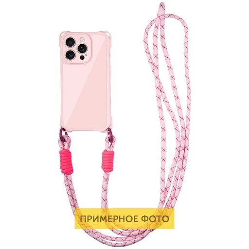 Чохол TPU CrossBody with straps для Apple iPhone 16e (6.1") (Pink)