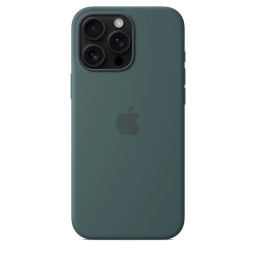 Чехол Silicone Case with MagSafe + Button iPhone 16 Pro Max Lake Green copi