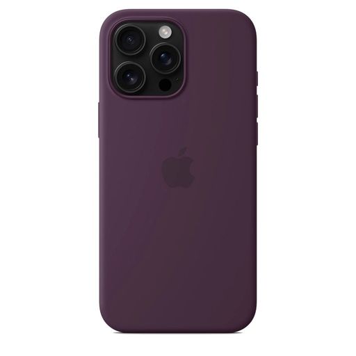 Чехол Silicone Case with MagSafe + Button iPhone 16 Pro Max Plum copi