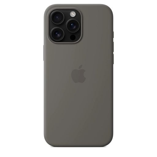 Чохол Silicone Case with MagSafe + Button iPhone 16 Pro Max Stone Gray copi
