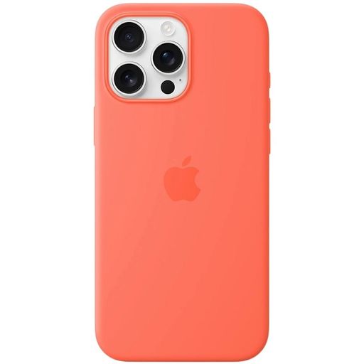 Чехол Silicone Case with MagSafe + Button iPhone 16 Pro Max Tangerine