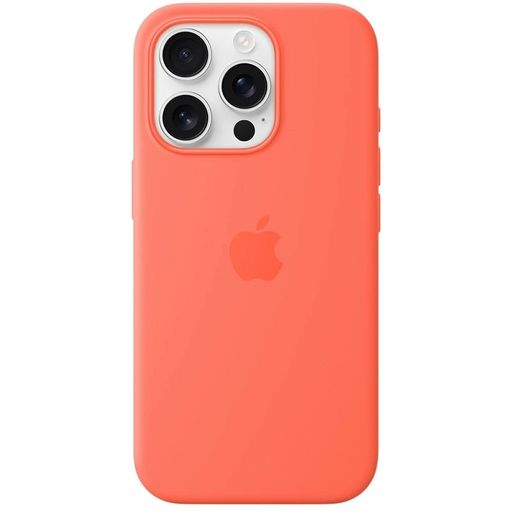 Чехол Silicone Case with MagSafe + Button iPhone 16 Pro Tangerine copi