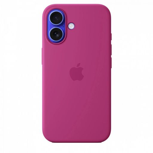 Чохол Silicone Case with MagSafe + Button iPhone 16 Fuchsia copi