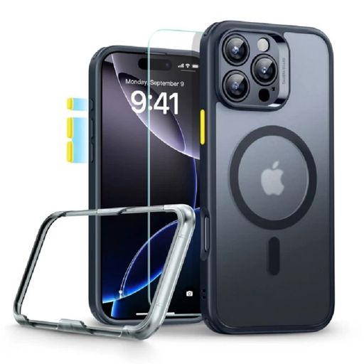 Чохол і скло ESR для iPhone 16 Pro - Classic Pro Set Halolock MagSafe, Frosted Black (4894240221891)