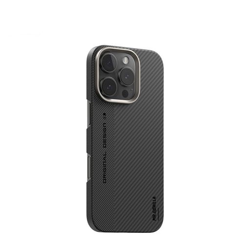 Чохол Blueo для iPhone 16 BL011 Bi-Texture Magnetic 600D Air Aramid Fiber (Black Gray)