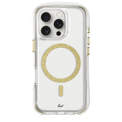 Чехол-накладка LAUT AERO SPARKLE with MagSafe for iPhone 16 Pro Max Crystal-gold (L_IP24D_AS_GD)