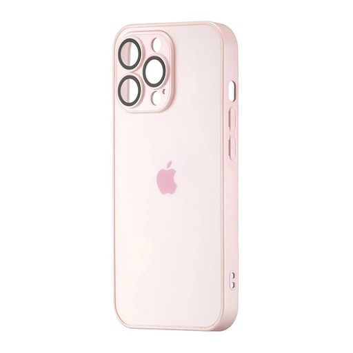Чехол AG Glass With  iPhone 13 Pro - Pink