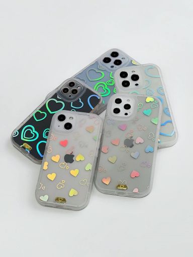 Чохол Clear Rainbow Heart (iPhone 11 Pro, Small)