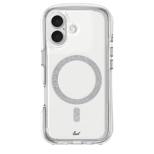Чохол-накладка LAUT AERO SPARKLE with MagSafe for iPhone 16 Crystal Silver (L_IP24A_AS_SL)