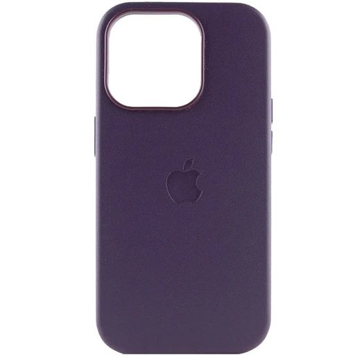 Чехол Leather Case with MagSafe iPhone 16 Pro Dark purple