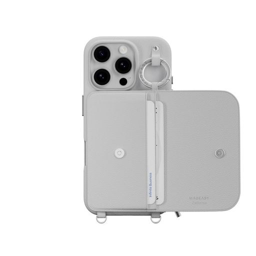 Чехол с кошельком Switcheasy Pouch M Wallet Phone Case with Stand for iPhone 16 Pro Gray (MPH66P264GR24)