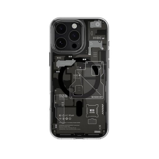 Чехол-накладка Switcheasy X Ray M 3D Patterned Shockproof Case Ash for iPhone 16 Pro (MPH66P266AA24)