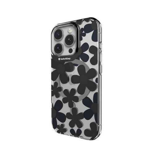Чехол-накладка Switcheasy Fleur M 3D Patterned Shockproof Case for iPhone 16 Pro Black (SPH66P269BK24)
