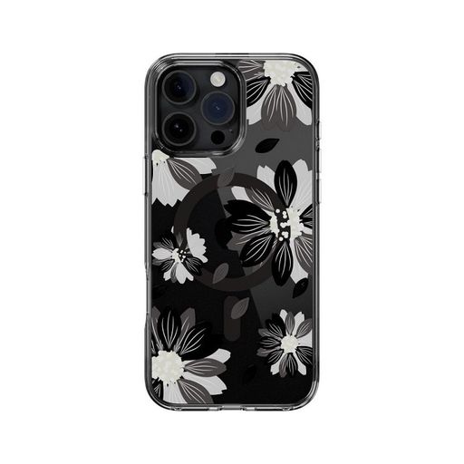 Чехол-накладка Switcheasy Style M Pattern Shockproof Case Black Flower for iPhone 16 Pro (SPH66P275BF24)