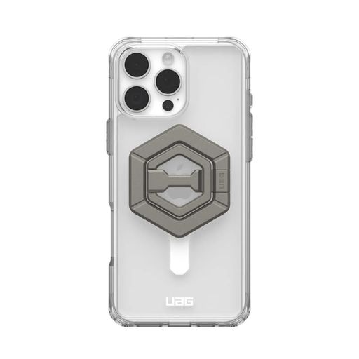 Чохол+магнітне кільце-тримач UAG для Apple iPhone 16 Pro Max, Plyo MagSafe, Ice White/Titanium Stand (1144811BV01)